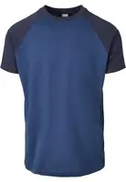Kontrastní raglánové tričko tmavě modré/midnightnavy