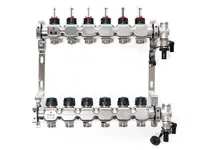 Wigell Podlahový rozdělovač WIGELL, 6 okruhů, nerez + odvzdušňování na klíč 8481.80.90