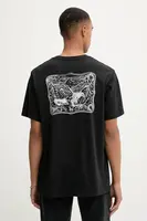 Bavlněné tričko Levi's pánské, černá barva, s potiskem, 16143