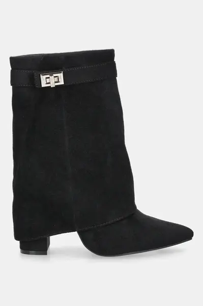 Nízké kozačky Answear.LAB černá barva, na podpatku, lehce zateplené