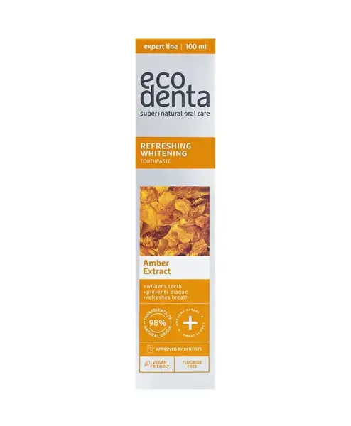 ECODENTA Osvěžující bělicí zubní pasta s extraktem z jantaru 100 ml