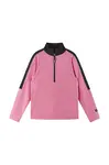 Dětská mikina Reima Laduille růžová barva, hladká, 5200393A