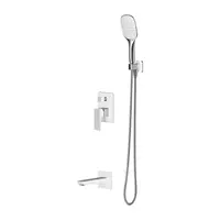 OMNIRES Parma - Vanová baterie pod omítku, 3-otvorová instalace, s tělesem, s příslušenstvím, chrom/bílá SYSPMW01CRB