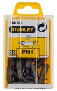 Stanley Příslušenství - Sada bitů PH1, 25 ks 1-68-942