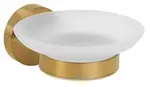 Sapho X-Round - Mýdlenka s držákem, matné sklo/zlatá XR803GB