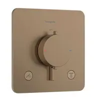 Hansgrohe Ecostat Comfort Q - Termostatická baterie pod omítku, pro 2 spotřebiče, kartáčovaný bronz 33713140