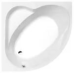 Polysan Vany - Rohová vana SIRIUS, 130x130x43 cm, bílá 49111