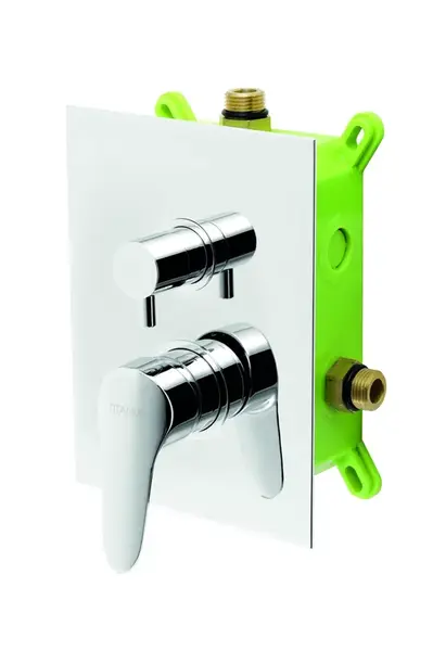 Novaservis Titania Iris New - Baterie pod omítku pro 2 spotřebiče s tělesem, chrom BOX94451R,0