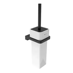 Nimco Maya - WC štětka nástěnná s držákem, bílá/černá MAC 29094K-90