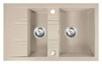 Novaservis Dřezy - Granitový dvojdřez 79x48 cm, písek DRGM3/48/79SA