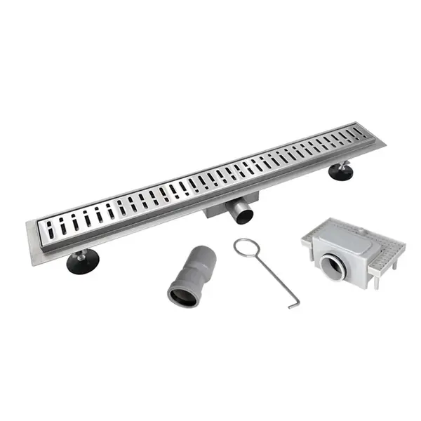 Mereo Odtokové žlaby - Nerezový žlab s roštem Wave, 70x7 cm CZ111