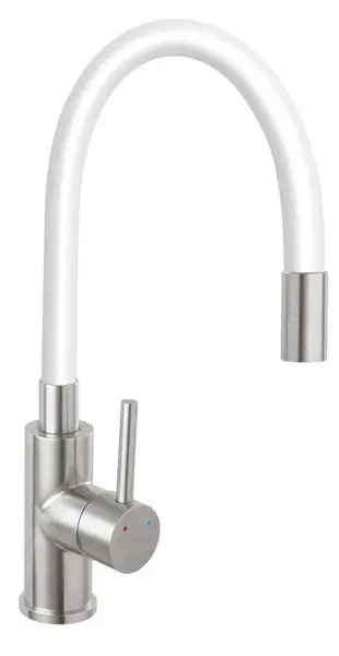 Novaservis Ferro - Dřezová baterie s flexibilním ramenem, bílá/nerez 70710,4B