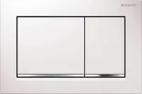 Geberit Omega20 - Ovládací tlačítko splachování, bílá/lesklý chrom 115.080.KJ.1