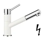 Blanco Kano S - Dřezová baterie s výsuvnou koncovkou, bílá/chrom 527650