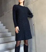 Gemre Black shiny midi dress Kadyra