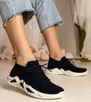 Gemre Navy women's sock-like upper sneakers Miyana