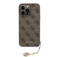 Zadní kryt Guess 4G Charm pro Apple iPhone 15 Pro Max, tón v tónu hnědá