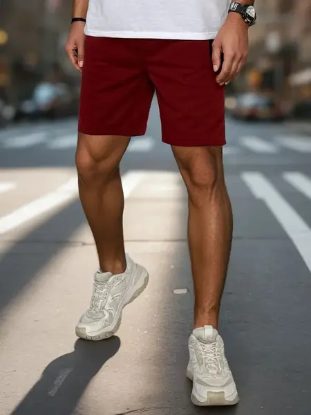 Spodenki męskie dresowe bordowe Dstreet