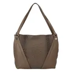 Dámska kožená kabelka taupe - ItalY Sofia