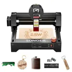 LONGER RAY5 Mini 2.5W Laser Engraver 0.04mm Precision 12000mm/min Speed for Wood/ Acrylic/ Leather/ Metal 130*140mm