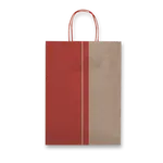 Dárková taška Sadoch Kraft Red Stripe - 360 x 120 x 410 mm