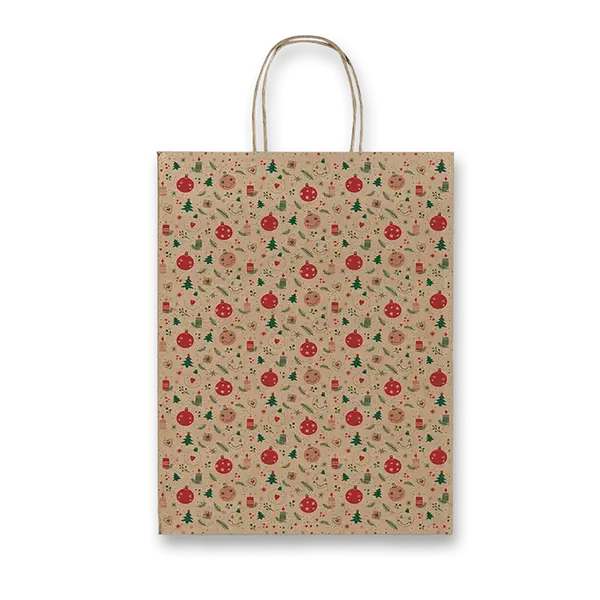 Dárková taška Sadoch Kraft Christmas - 360 x 120 x 460 mm
