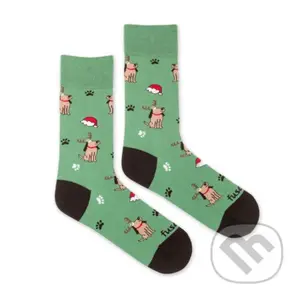 Detské ponožky Santov pes M (Unisex veľkosť M (veľkosť 27-30))