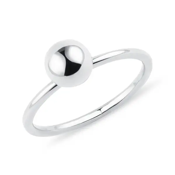 Prsteň so zlatou guľôčkou KLENOTA