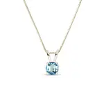 Zlatý náhrdelník s kulatým Swiss topazem KLENOTA