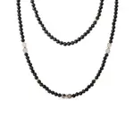 Náhrdelník z černých spinelů a křišťálů ve zlatě KLENOTA
