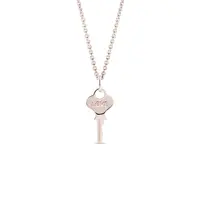 Prívesok kľúčik z ružového zlata s nápisom Love KLENOTA