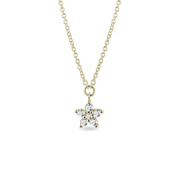 Zlatý náhrdelník s diamantmi KLENOTA