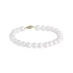 Náramok zo zlata a bielych sladkovodných perál KLENOTA