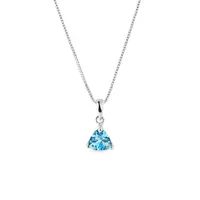 Přívěsek z bílého zlata s topazem v brusu trilion KLENOTA