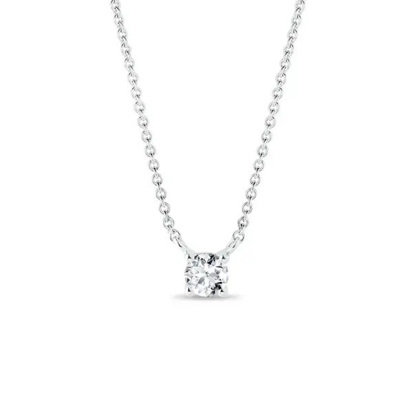 Náhrdelník z bílého zlata s briliantem KLENOTA