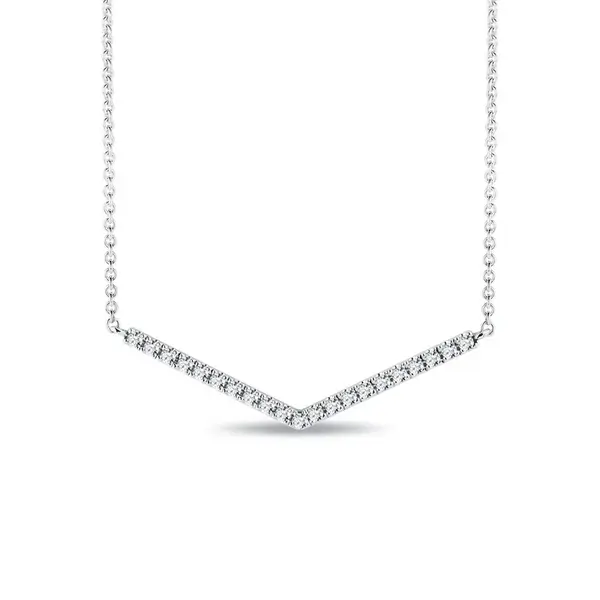 Diamantový náhrdelník z bílého zlata KLENOTA