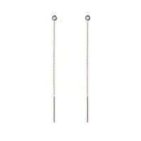 Dlouhé visací náušnice z růžového zlata KLENOTA