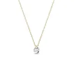 Náhrdelník ze žlutého zlata s laboratorním diamantem KLENOTA