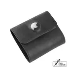 Kožená peněženka FIXED Classic Wallet for AirTag z pravé hovězí kůže, černá