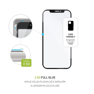 Tvrzené sklo FIXED Full-Cover pro Xiaomi Redmi Note 9 4G, černá