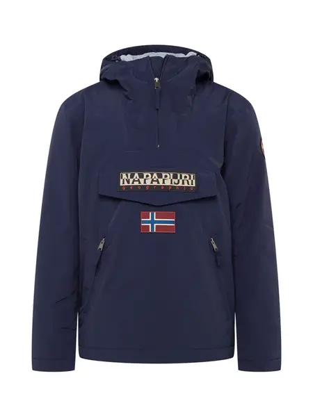NAPAPIJRI Prechodná bunda 'Rainforest'  svetlobéžová / námornícka modrá / nebesky modrá / tmavočervená