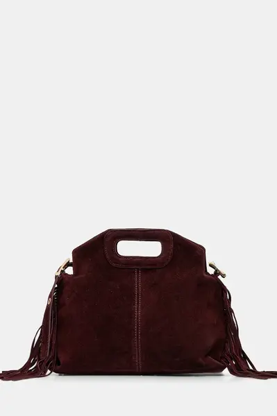 Semišová kabelka Answear.LAB vínová barva