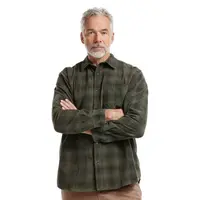 Bushman Pánská manšestrová košile Taltson tmavě zelená XXXXL