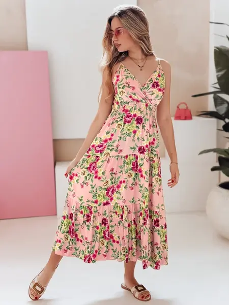 Sukienka maxi MISSBLOSSY różowa Dstreet