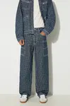 Džíny Kenzo Cargo Monkey Fit Jeans Weave
