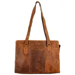 Dámská kožená kabelka přes rameno koňaková - Greenwood Bleure