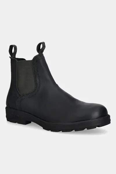 Kožené kotníkové boty Jeep QUAD pánské, černá barva, JM52010A