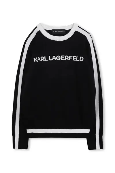 Karl Lagerfeld Detský sveter s prímesou kašmíru Karl Lagerfeld