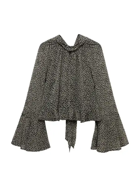 MANGO Blúzka 'Splash'  zlatá žltá / zelená / čierna / biela