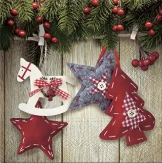 Ubrousek P 33x33 vánoční SDL056200